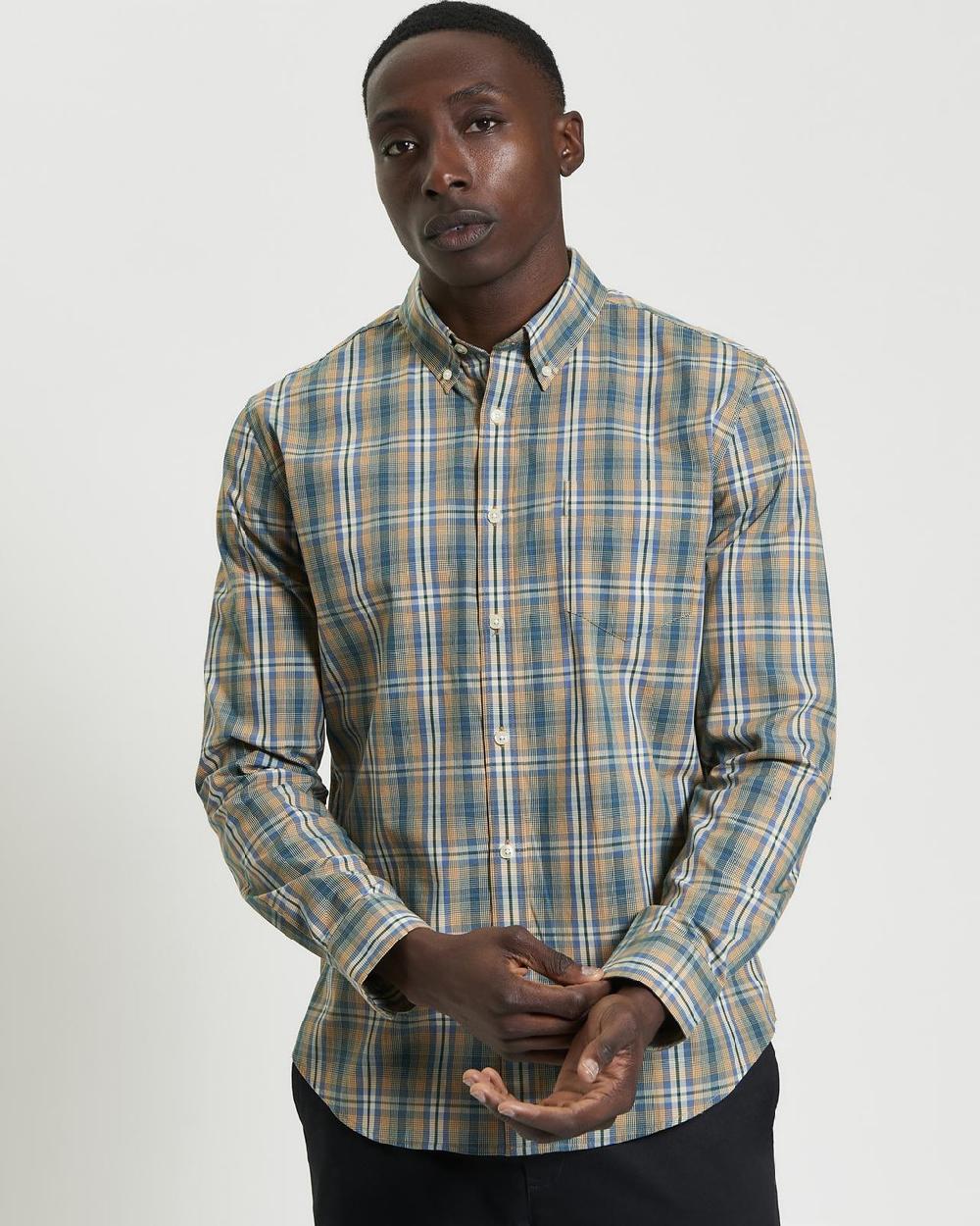 Ben Sherman Tartan Check Shirt In Dark Green