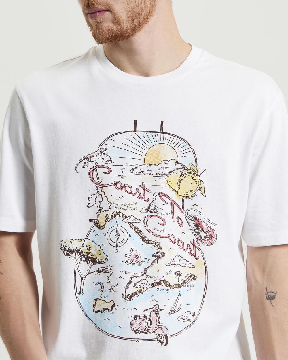 Ben Sherman The Amalfi Coast Tee In White