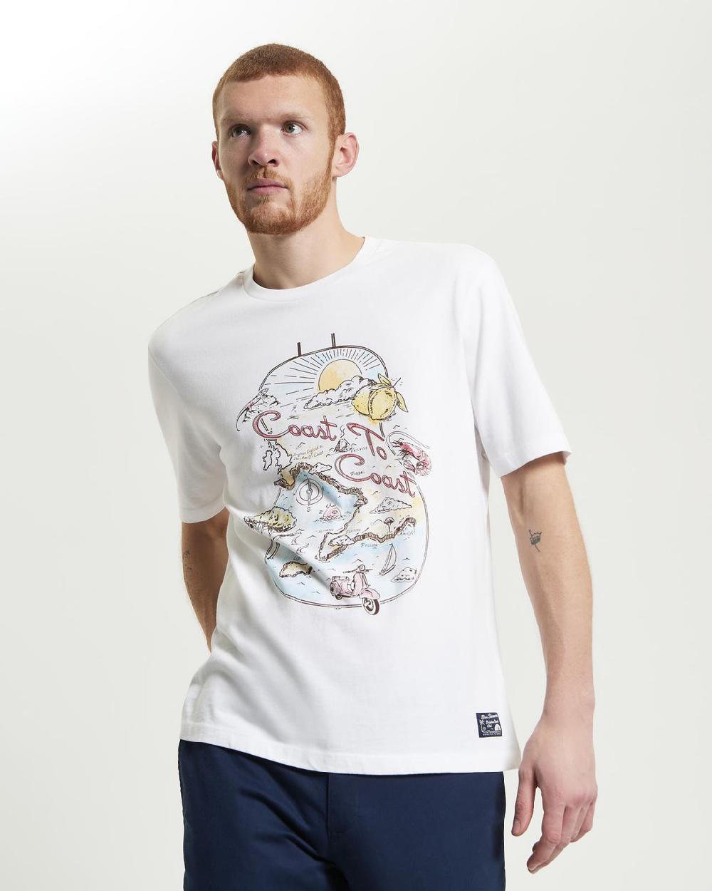 ben sherman The Amalfi Coast Tee in White