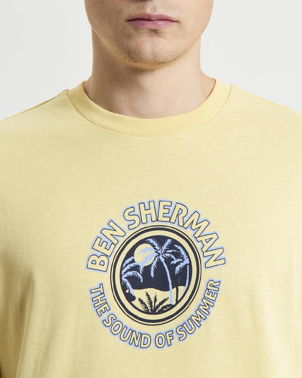 Ben Sherman The Sound Of Summer Tee In Corn