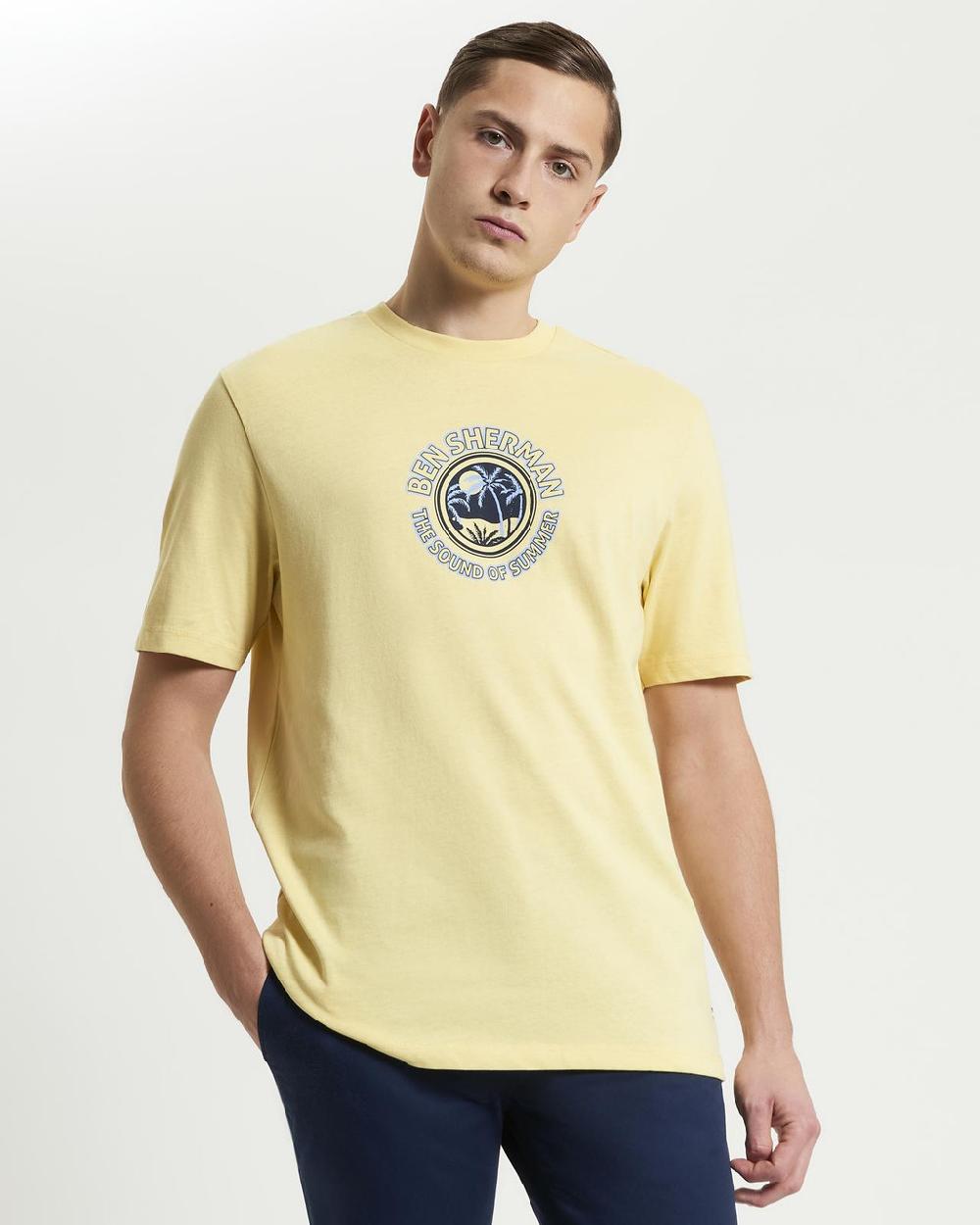 ben sherman The Sound Of Summer Tee in Corn