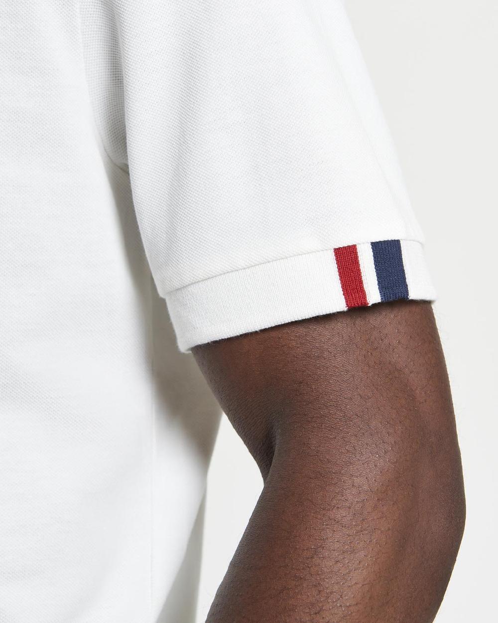 Ben Sherman Tipped Pique Tee In Snow White