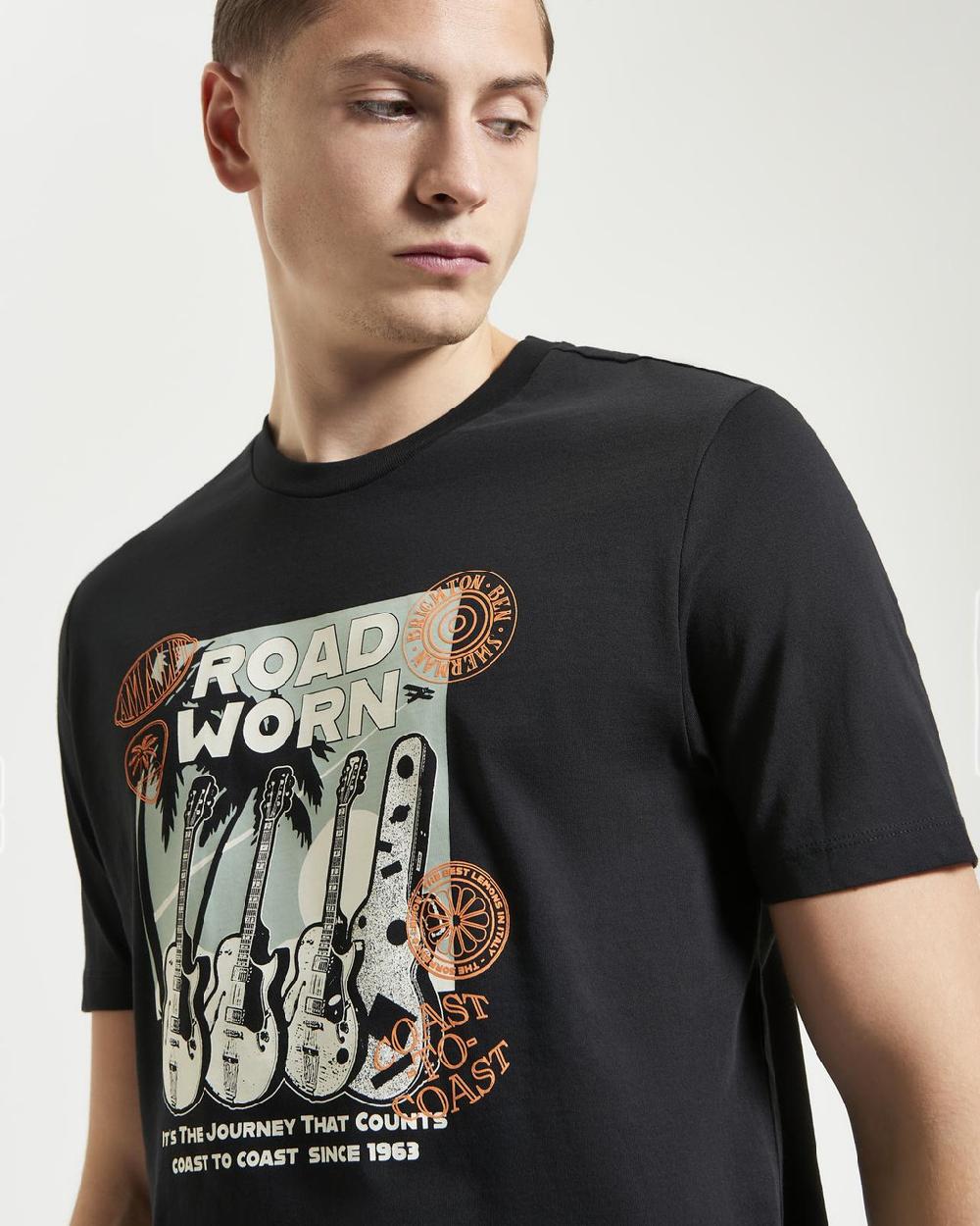 Ben Sherman Travel Guitar Tee In Black