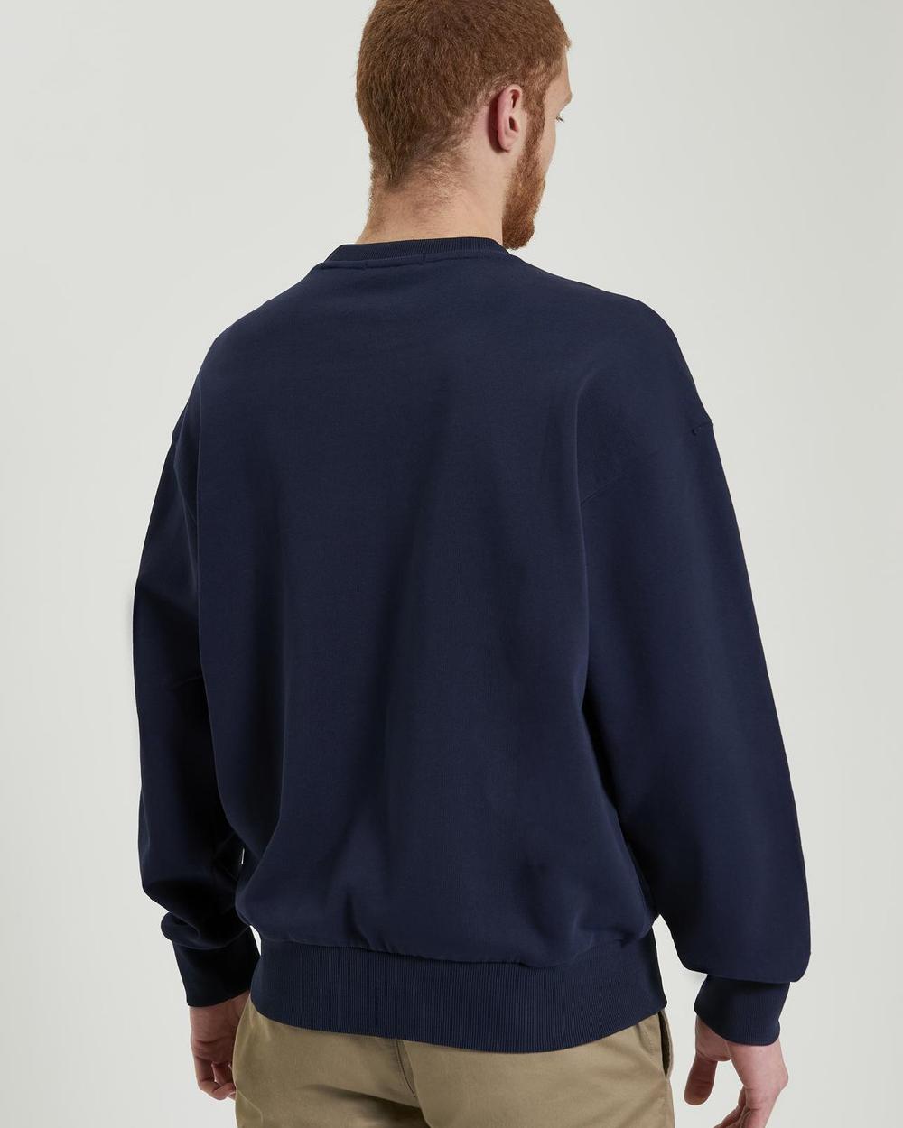 Ben Sherman By The Coast Crew Neck Sweatshirt In Dark Navy