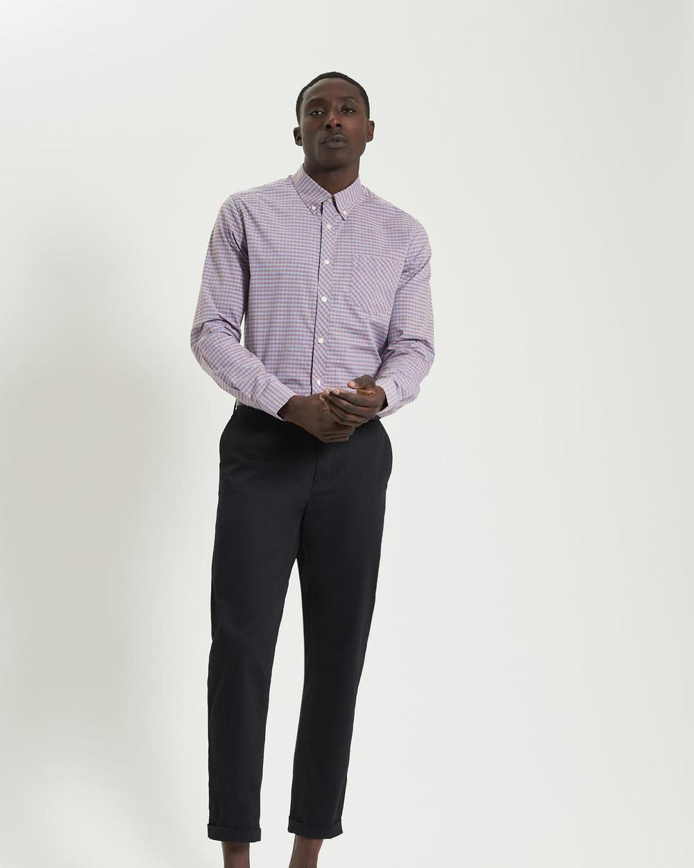 ben sherman Long Sleeve Signature Gingham Shirt in Light Pink