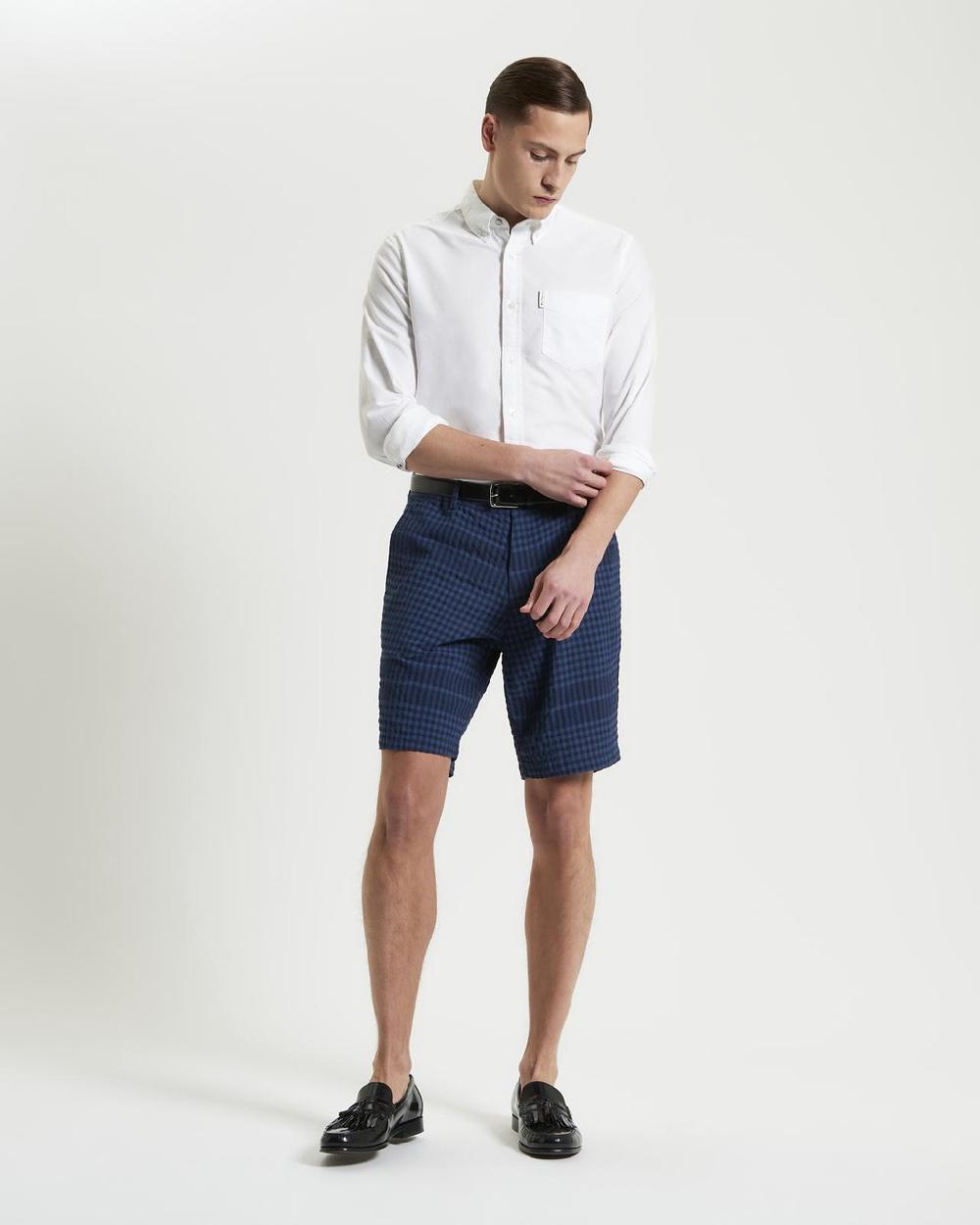 Ben Sherman Long Sleeve Signature Oxford Shirt In White