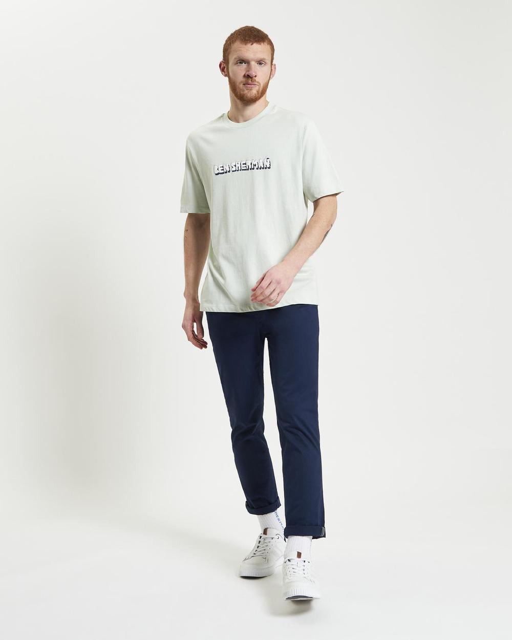 Ben Sherman Music Machine Record Press Tee In Light Green