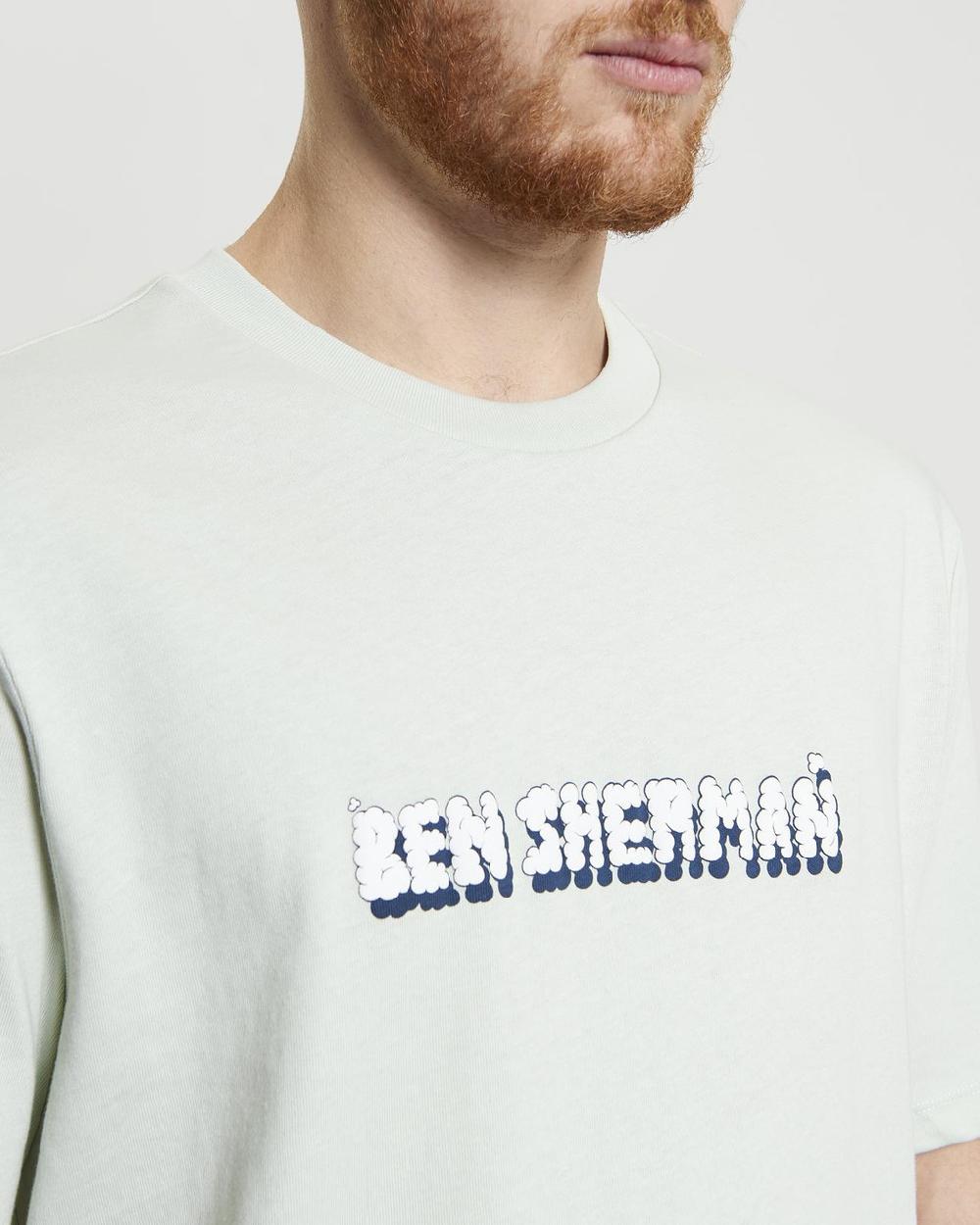 Ben Sherman Music Machine Record Press Tee In Light Green