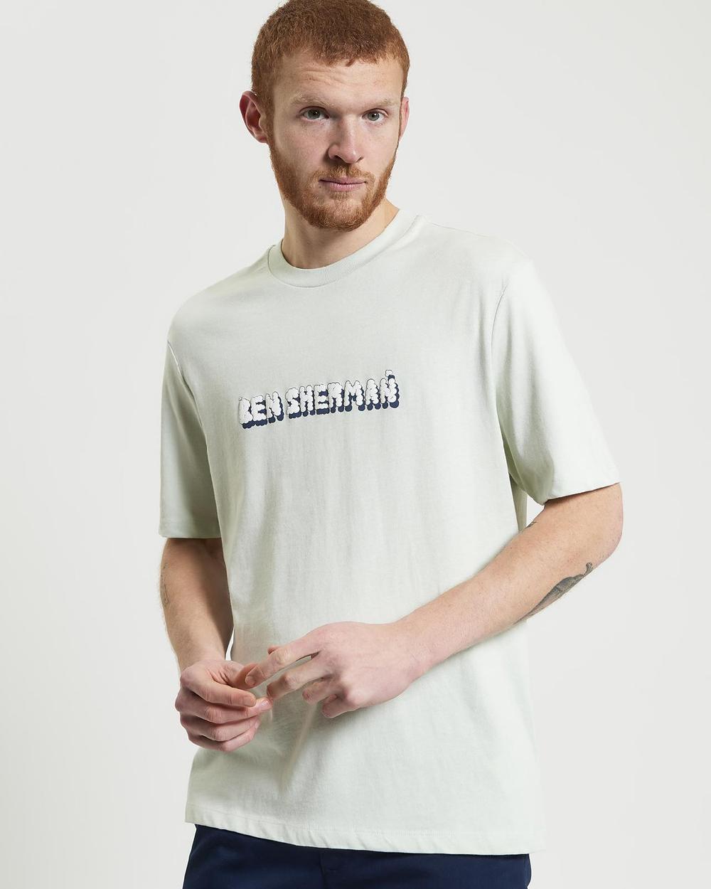 ben sherman Music Machine Record Press Tee in Light Green