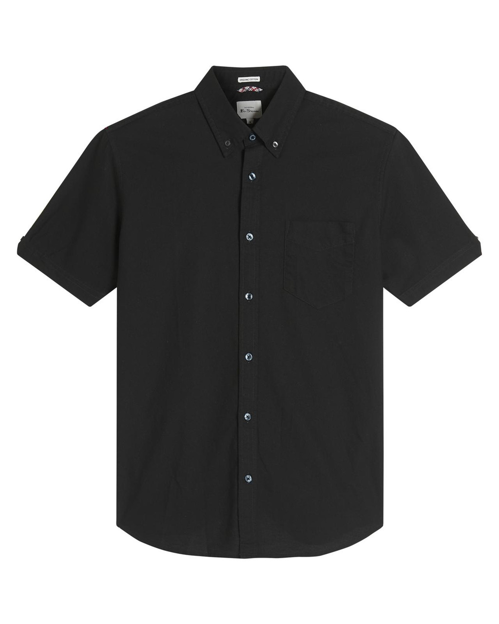 Ben Sherman Short Sleeve Signature Oxford Shirt In Black