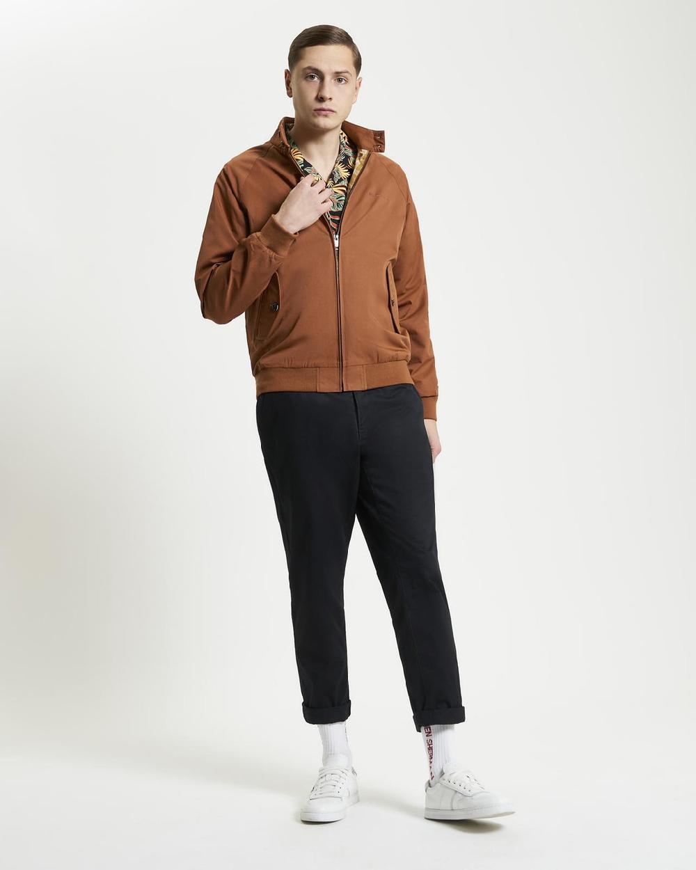 Ben Sherman Signature Check Lined Harrington Jacket In Anise