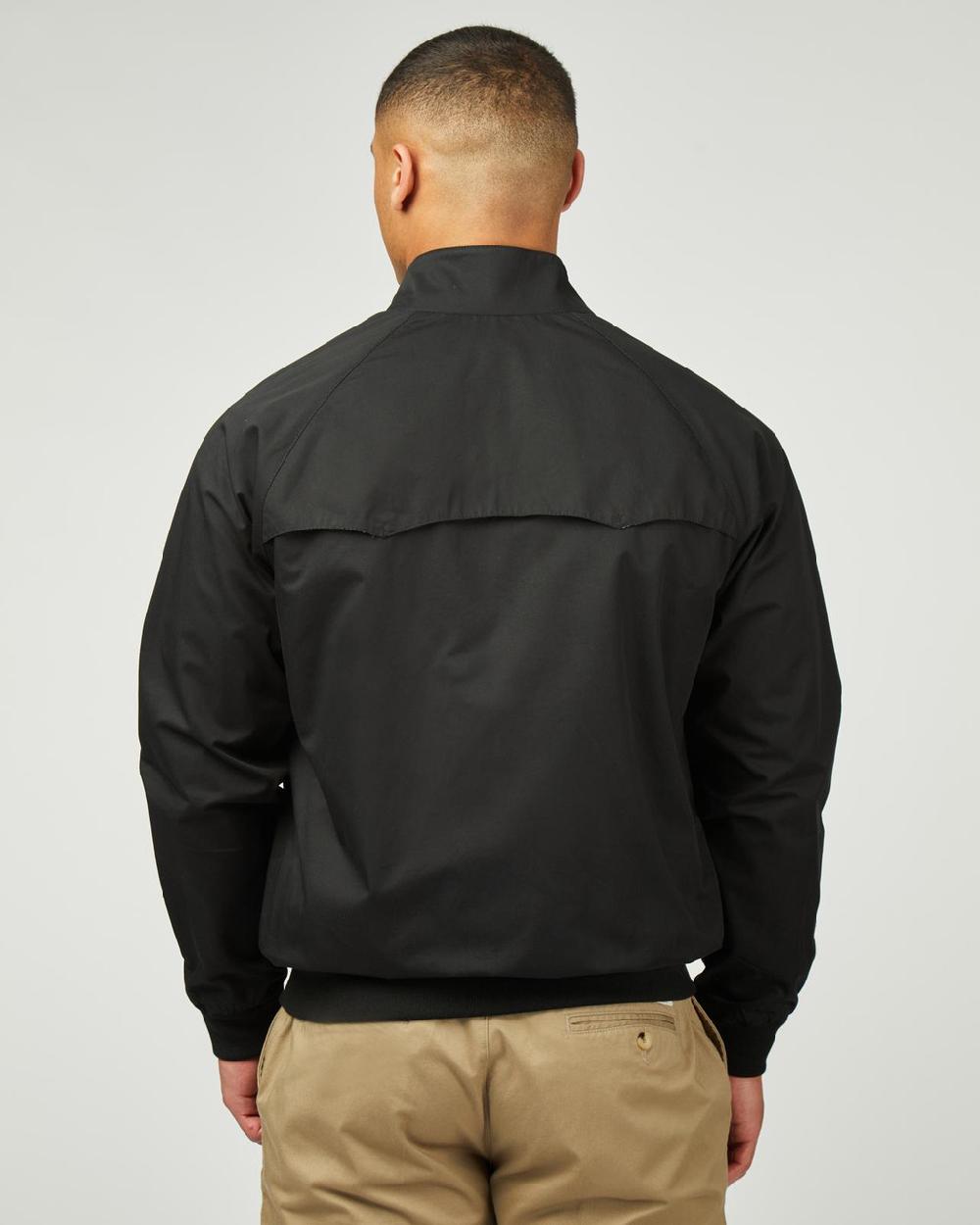 Ben Sherman Signature Check Lined Harrington Jacket In Black
