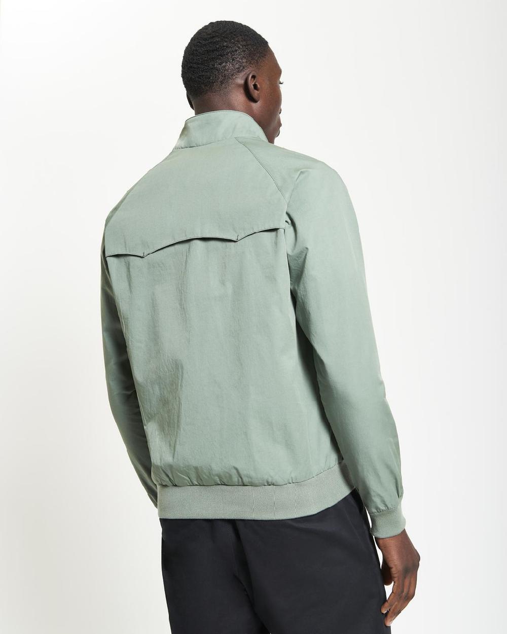 Ben Sherman Signature Check Lined Harrington Jacket In Pale Khaki