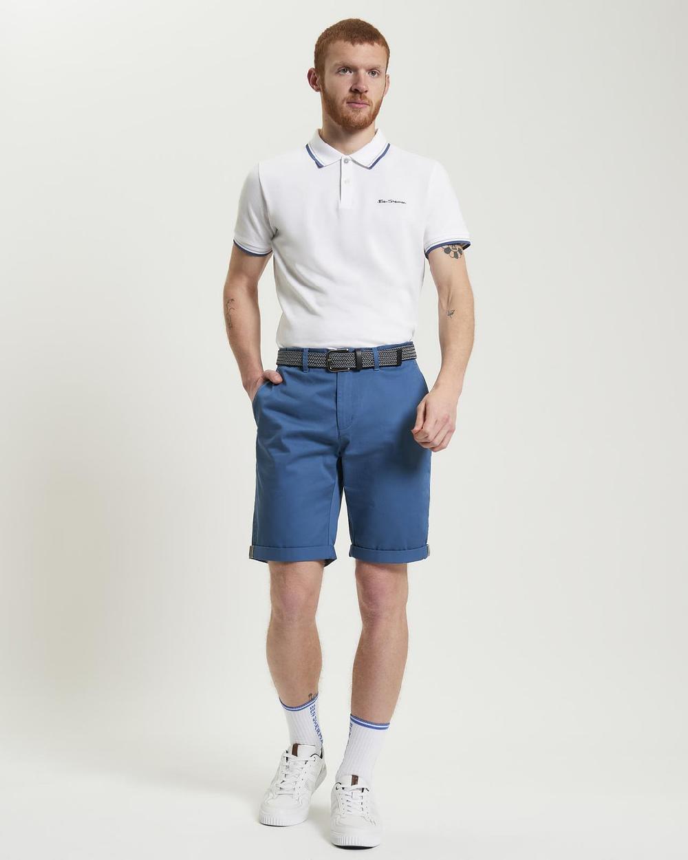 Ben Sherman Signature Classic Chino Shorts In Airforce