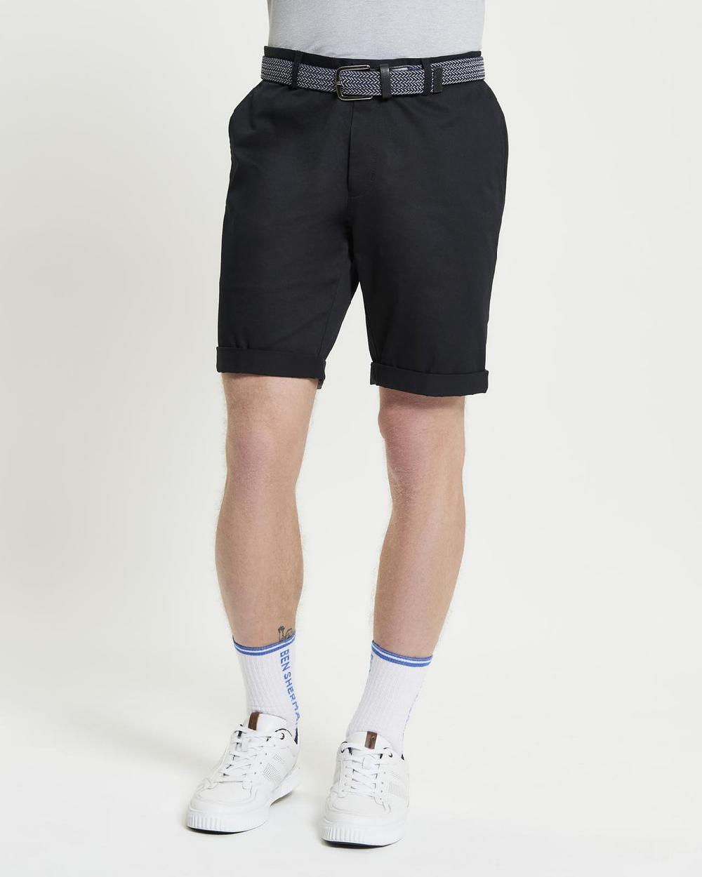 ben sherman Signature Classic Chino Shorts in Black