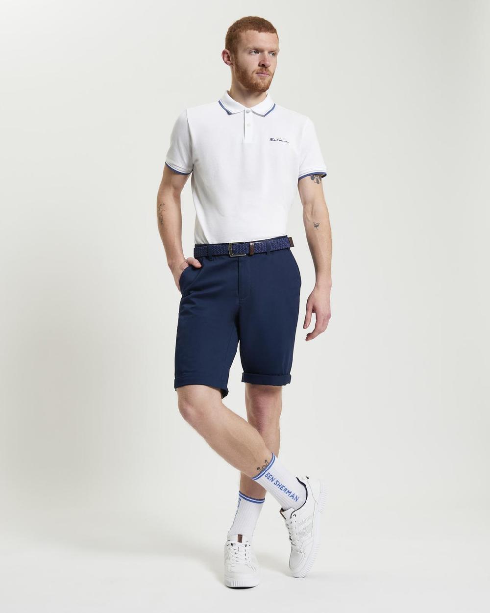 Ben Sherman Signature Classic Chino Shorts In Dark Navy