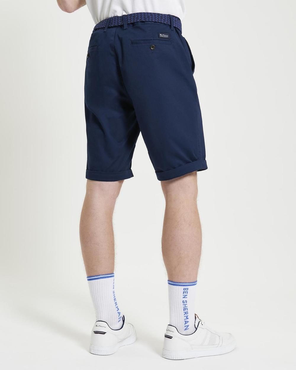 Ben Sherman Signature Classic Chino Shorts In Dark Navy