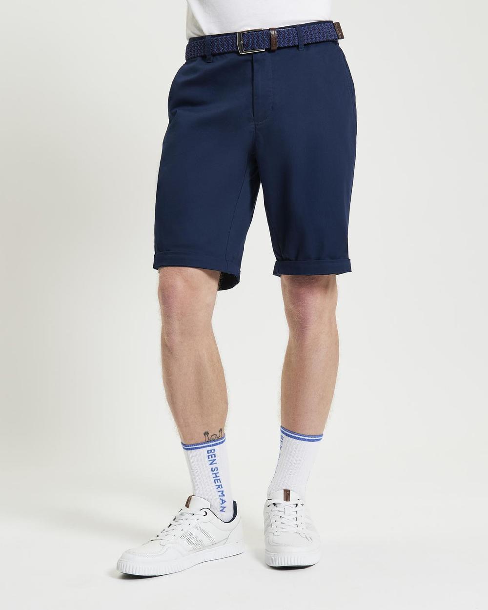 ben sherman Signature Classic Chino Shorts in Dark Navy