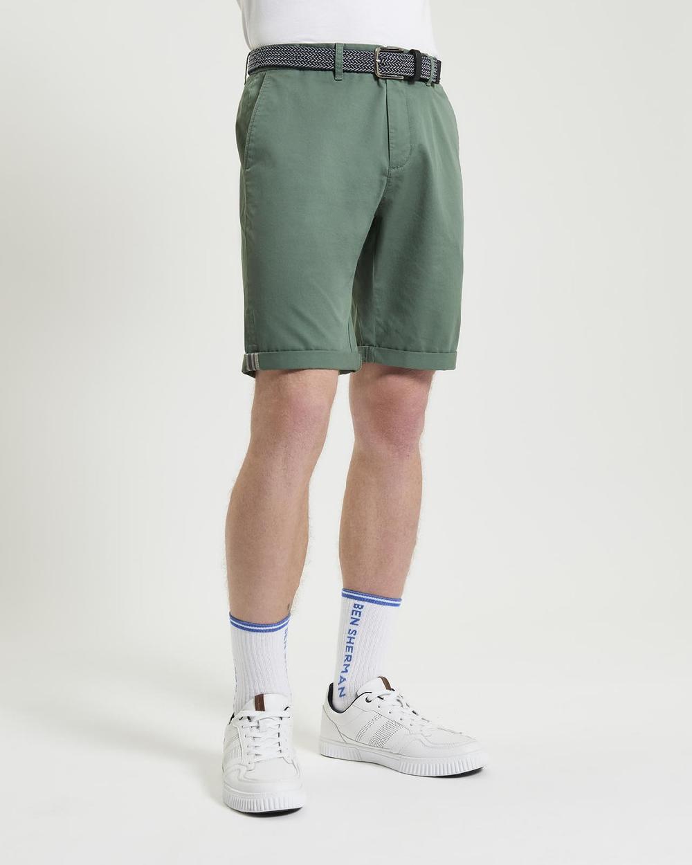 ben sherman Signature Classic Chino Shorts in Pale Khaki