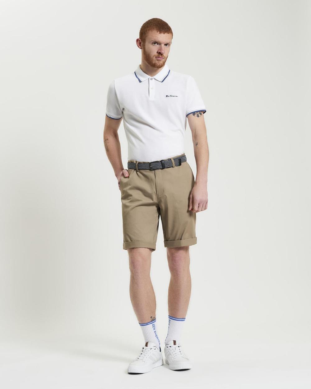 Ben Sherman Signature Classic Chino Shorts In Stone