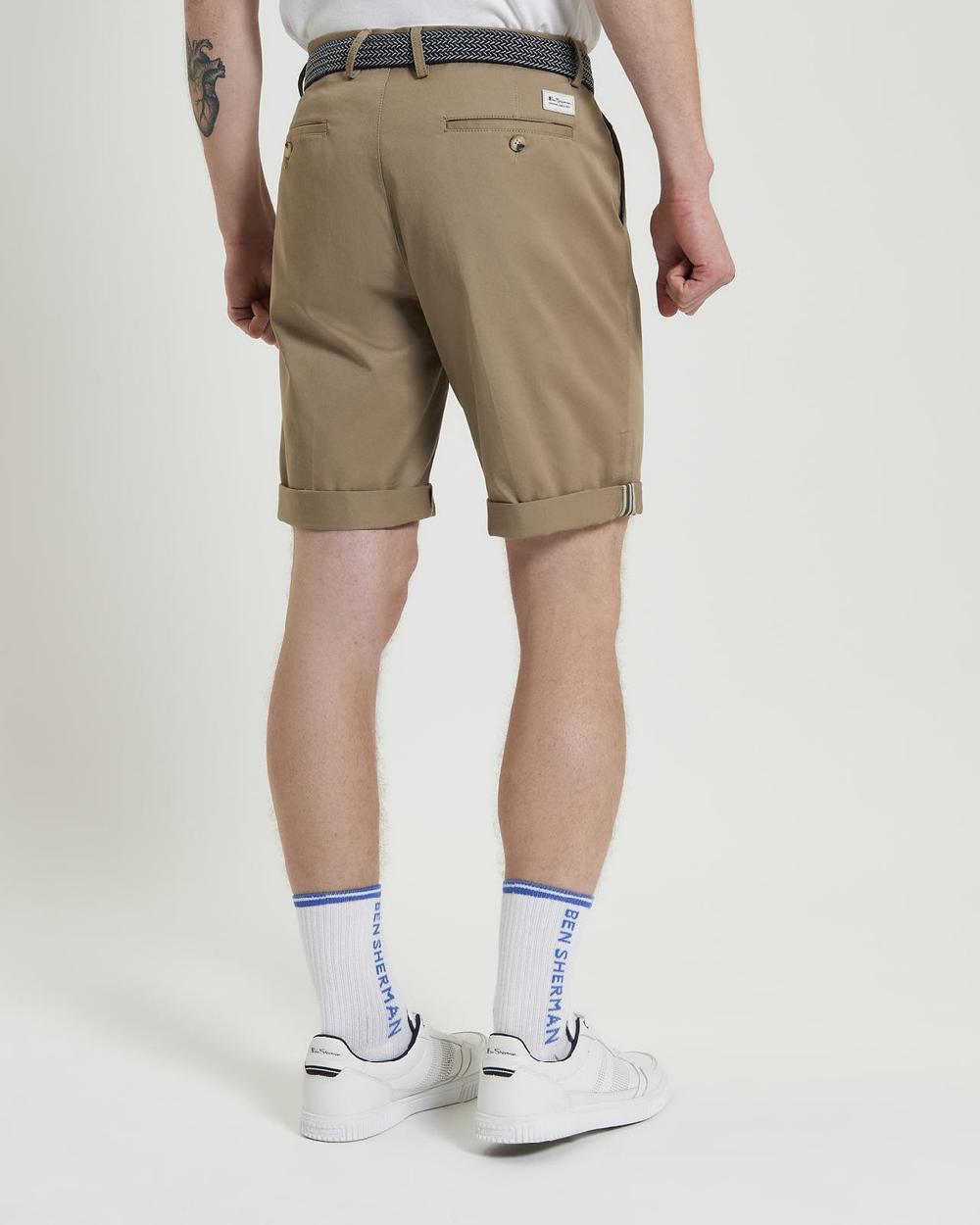 Ben Sherman Signature Classic Chino Shorts In Stone