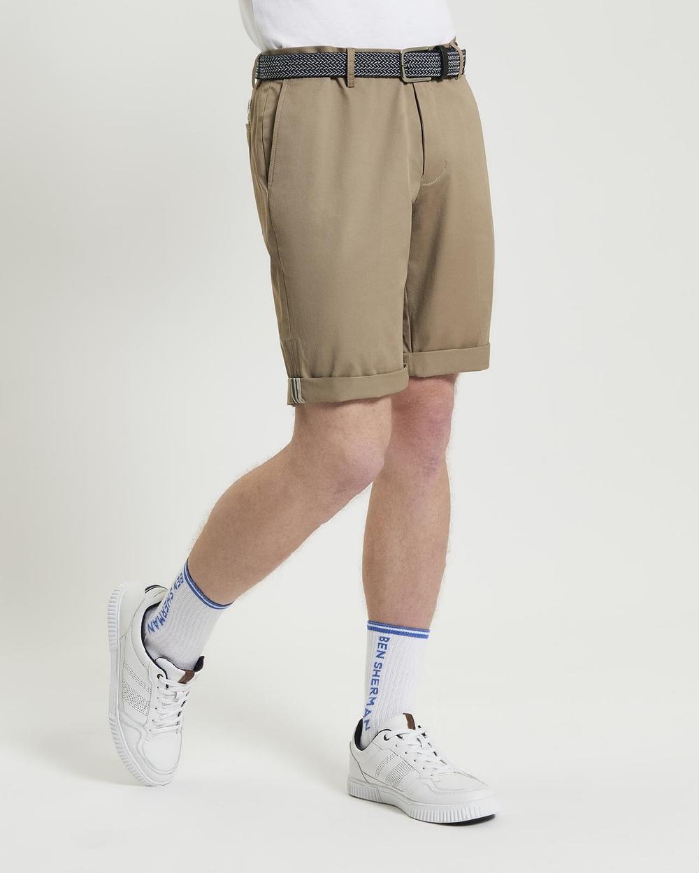 ben sherman Signature Classic Chino Shorts in Stone