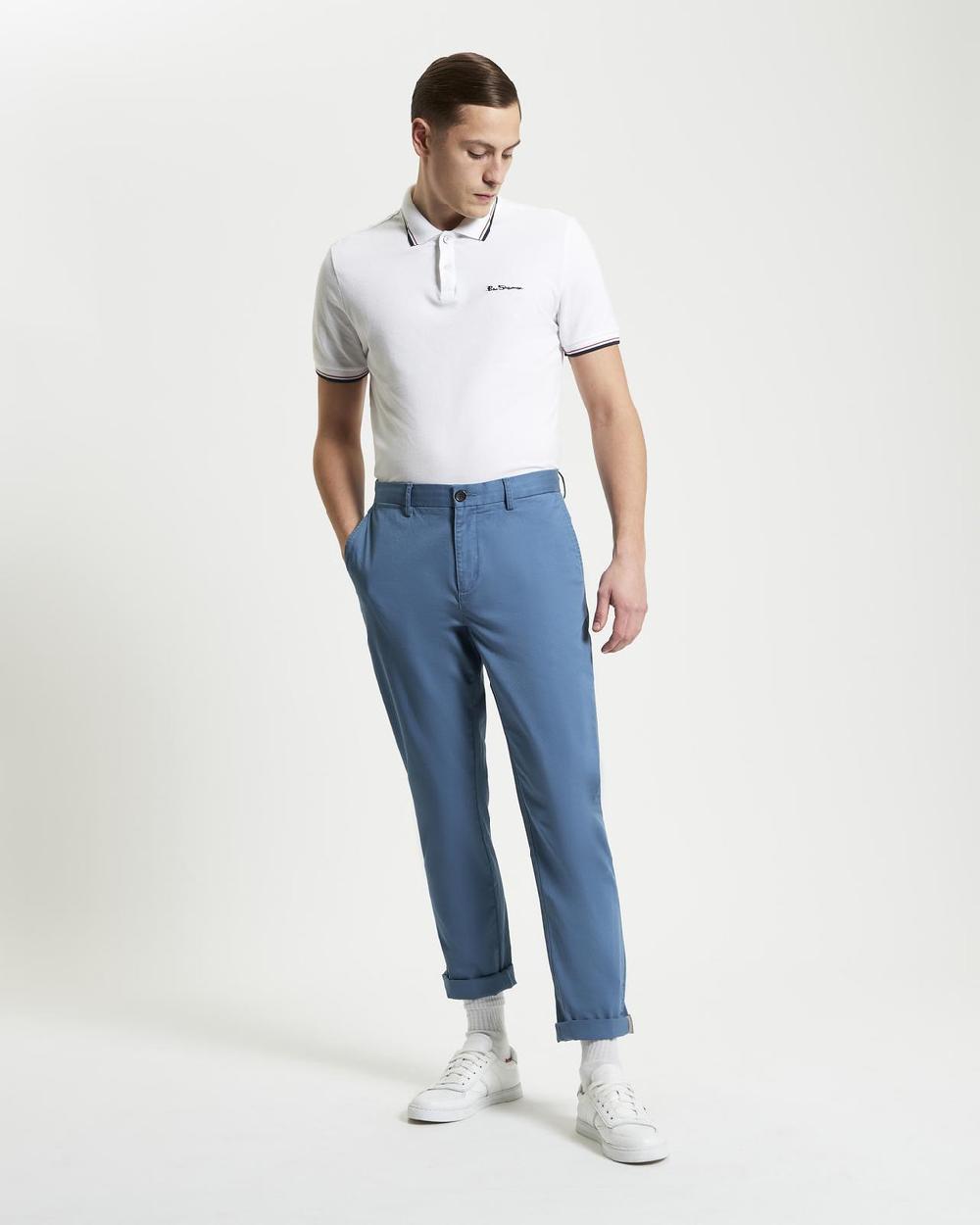 Ben Sherman Signature Classic Slim Stretch Chino In Airforce