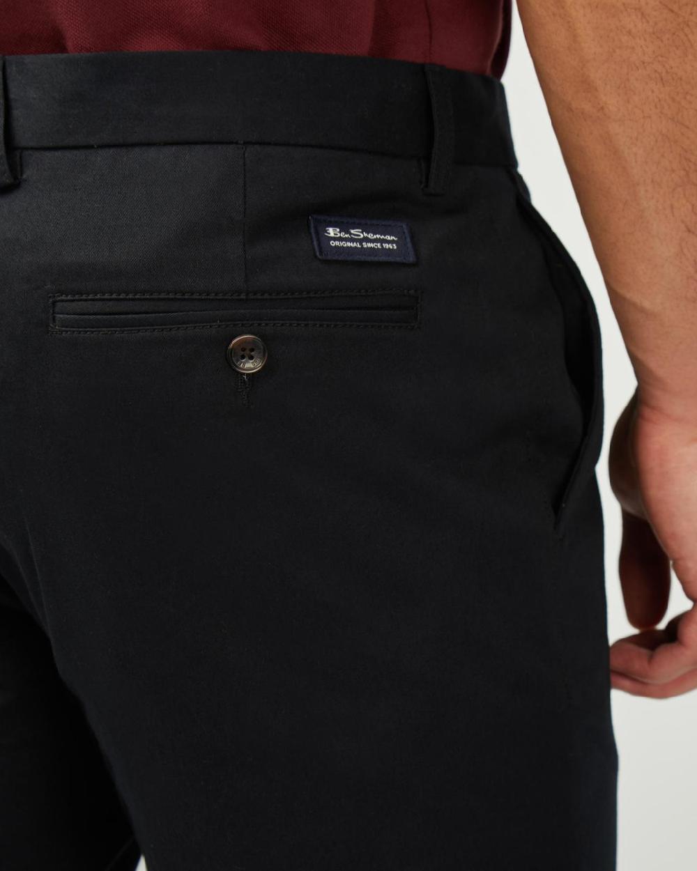 Ben Sherman Signature Classic Slim Stretch Chino In Black