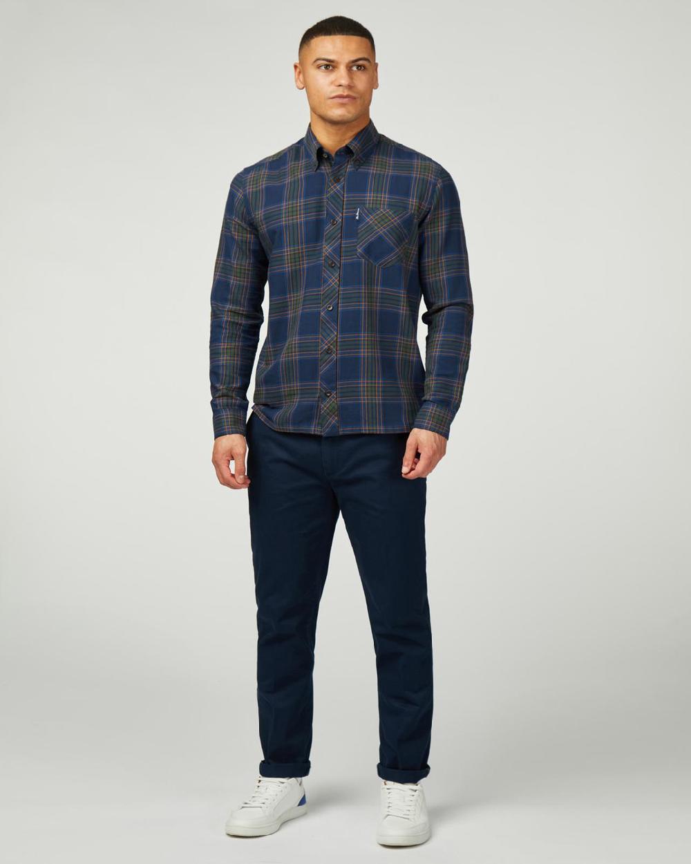 Ben Sherman Signature Classic Slim Stretch Chino In Dark Navy