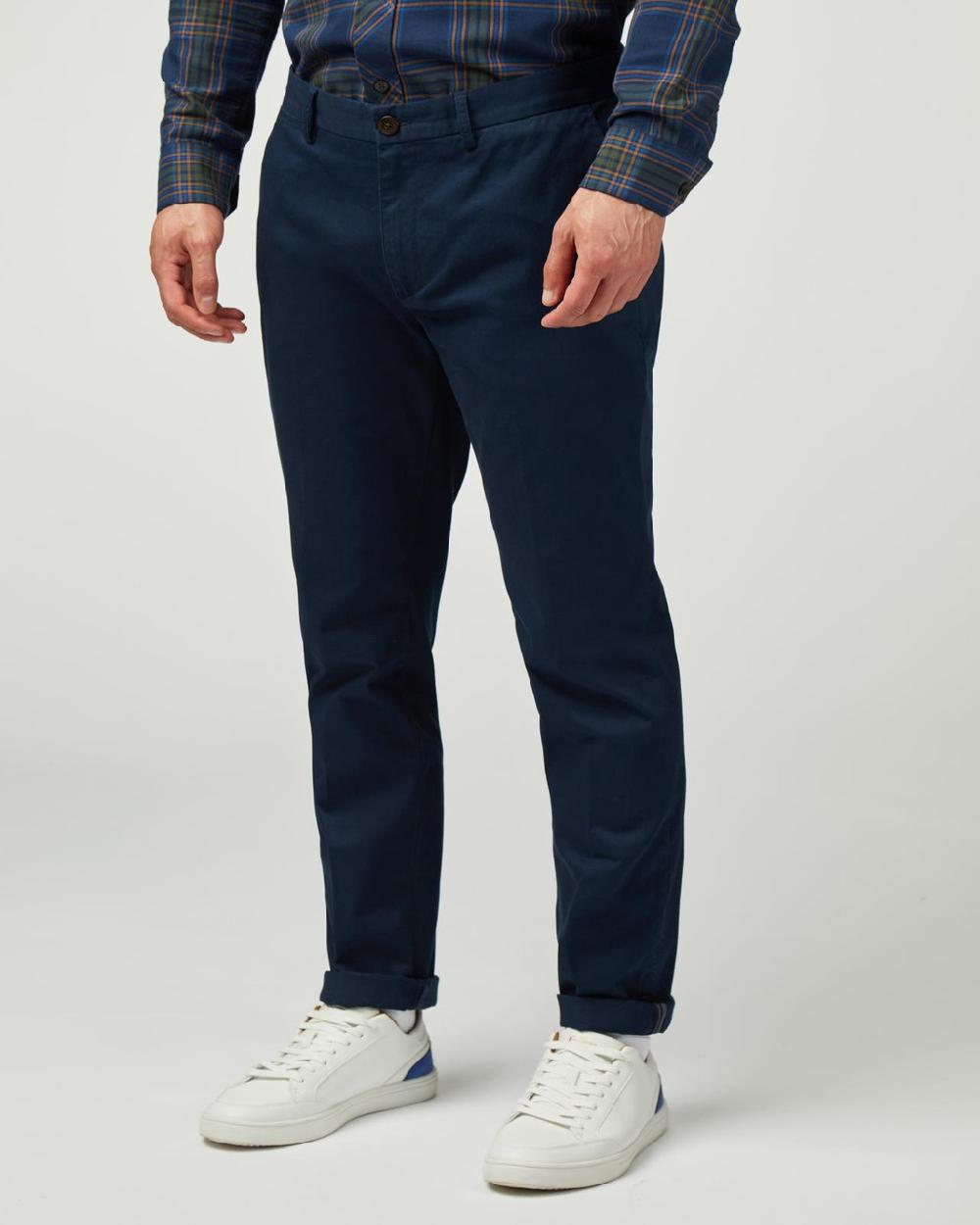 ben sherman Signature Classic Slim Stretch Chino in Dark Navy