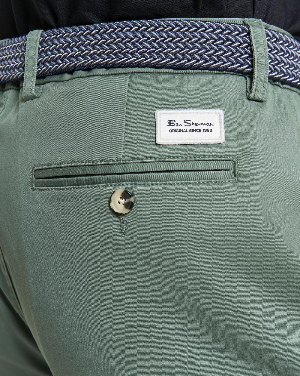 Ben Sherman Signature Classic Slim Stretch Chino In Pale Khaki