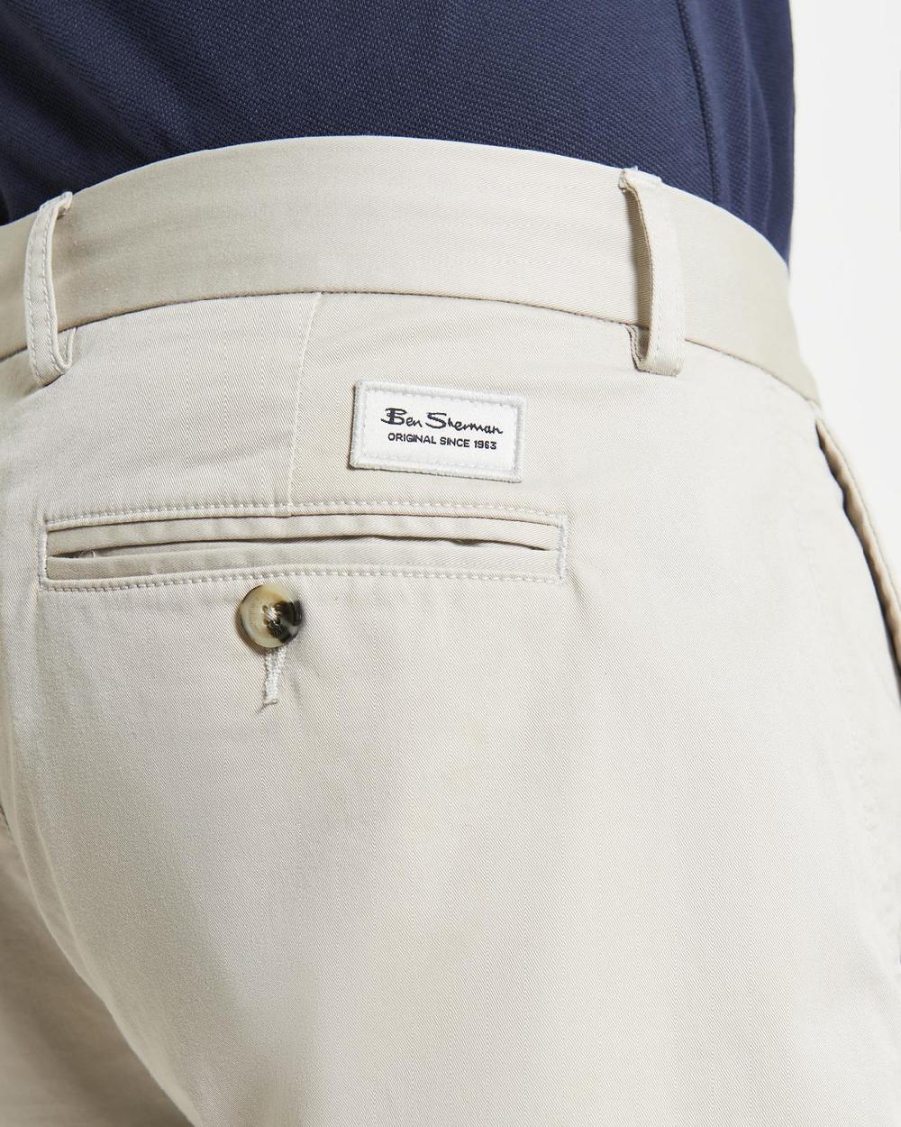 Ben Sherman Signature Classic Slim Stretch Chino In Putty