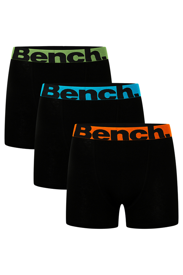 bench. Mens 'ACTION' 3 Pack Boxers - ASSORTED