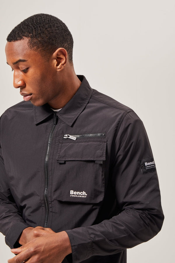 Bench. Mens 'AIKIDO' Shacket - BLACK