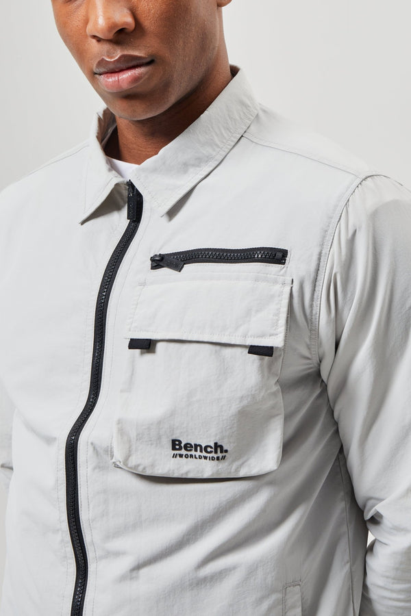 Bench. Mens 'AIKIDO' Shacket - LIGHT GREY
