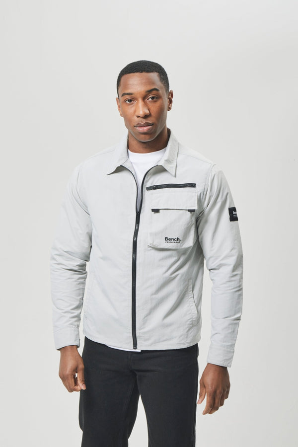 Bench. Mens 'AIKIDO' Shacket - LIGHT GREY