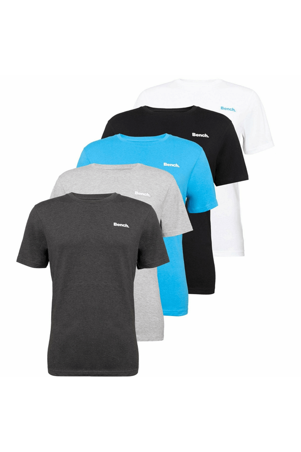 Bench. Mens 'BERRICK' 5 Pack T-Shirt Pack - ASSORTED