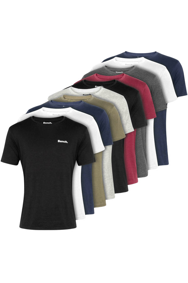 Bench. Mens 'ISAAC' 10 Pack T-Shirt Set - ASSORTED