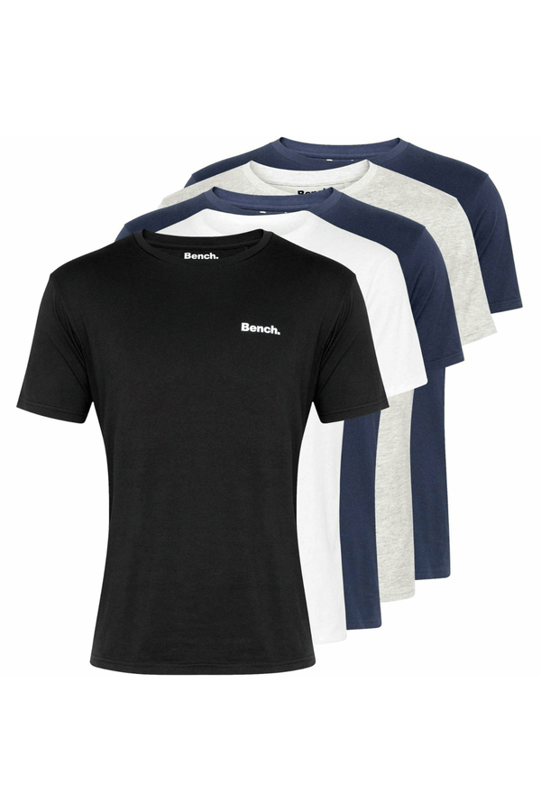 Bench. Mens 'JOSH' 5 Pack T-Shirts - ASSORTED