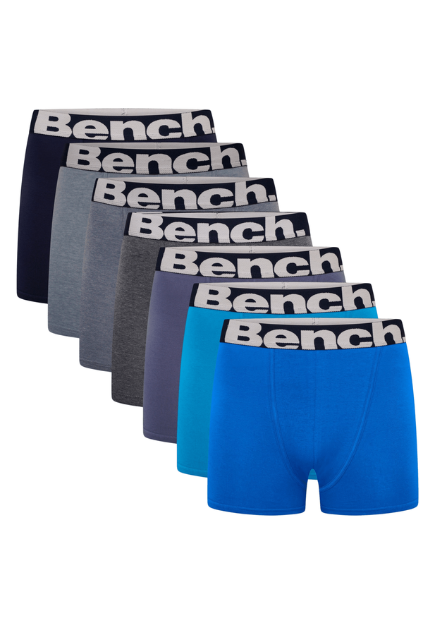bench. Mens 'KEATING' 7 Pack Boxers - ASSORTED