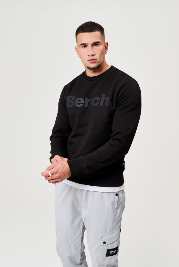 bench. Mens 'LALOND' Crew Sweat - BLACK