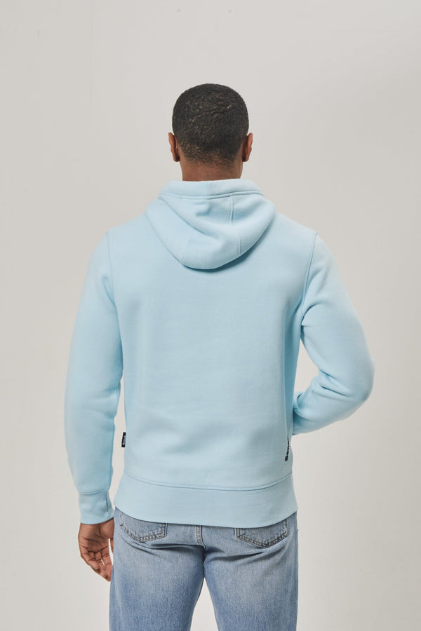 Bench. Mens 'SKINNER' Hoodie - ICE BLUE