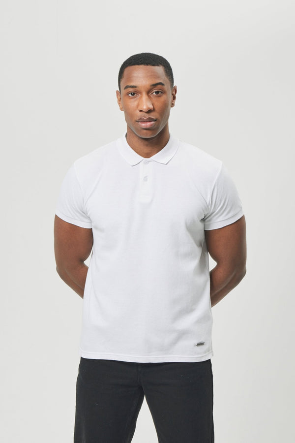 bench. Mens 'TUCIN' Polo - WHITE