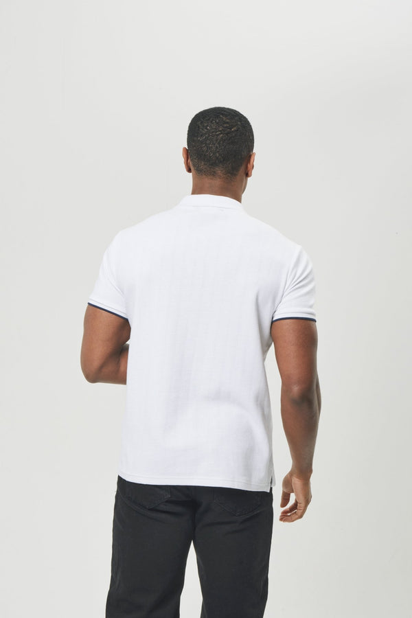 Bench. Mens 'ZANZA' Polo - WHITE