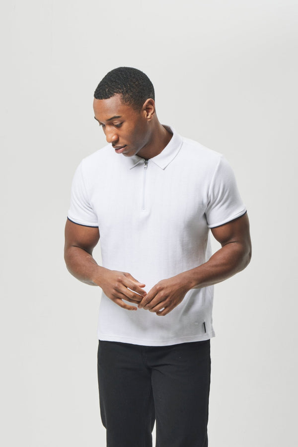 bench. Mens 'ZANZA' Polo - WHITE