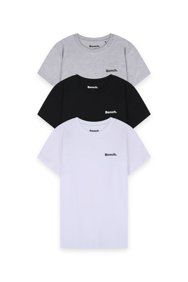 Bench. Womens 'DESRA' 3 Pack T-Shirts - ASSORTED