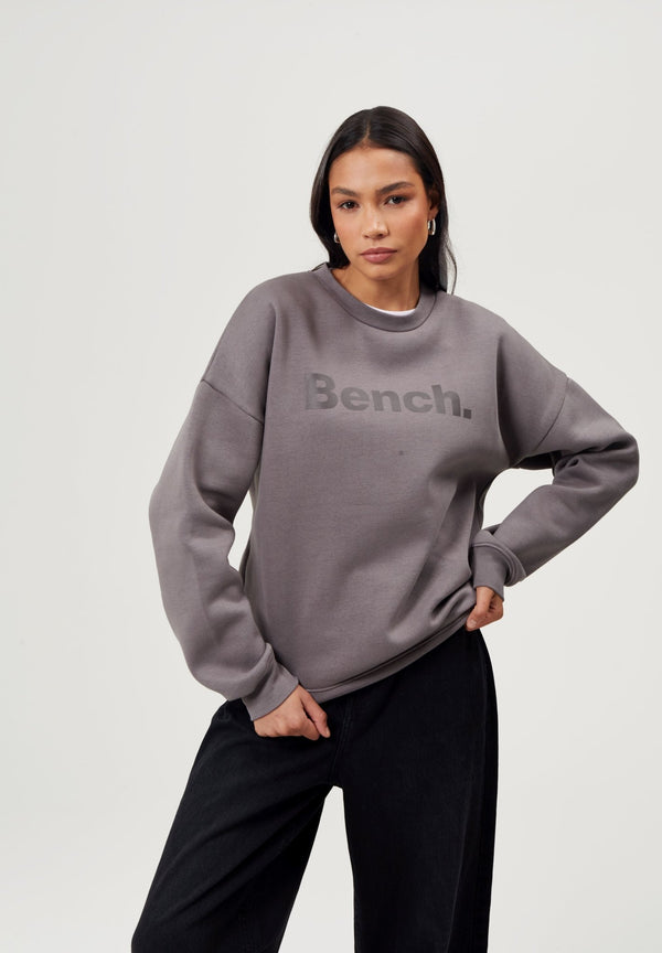 Bench. Womens 'HARTZ' Sweat - CHARCOAL
