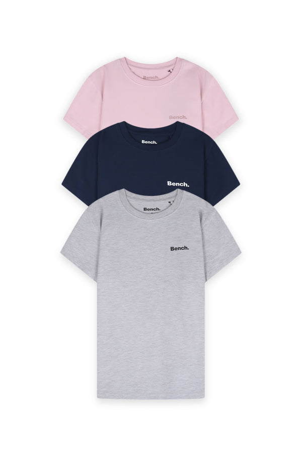 Bench. Womens 'LIAH' 3 Pack T-Shirts - ASSORTED