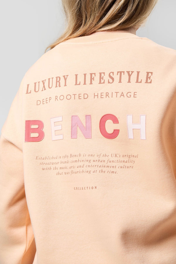 Bench. Womens 'LILEM' Sweat Crew - APRICOT