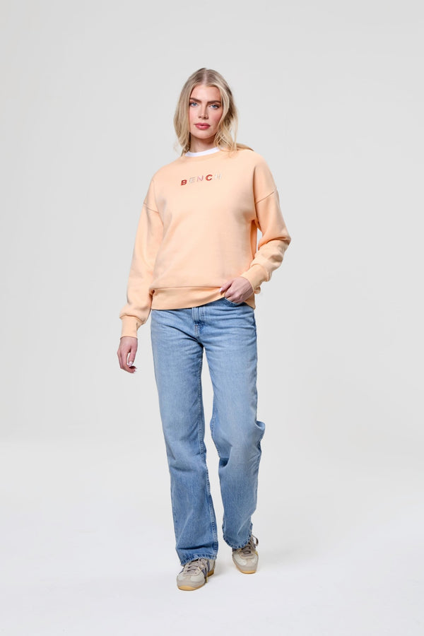 bench. Womens 'LILEM' Sweat Crew - APRICOT